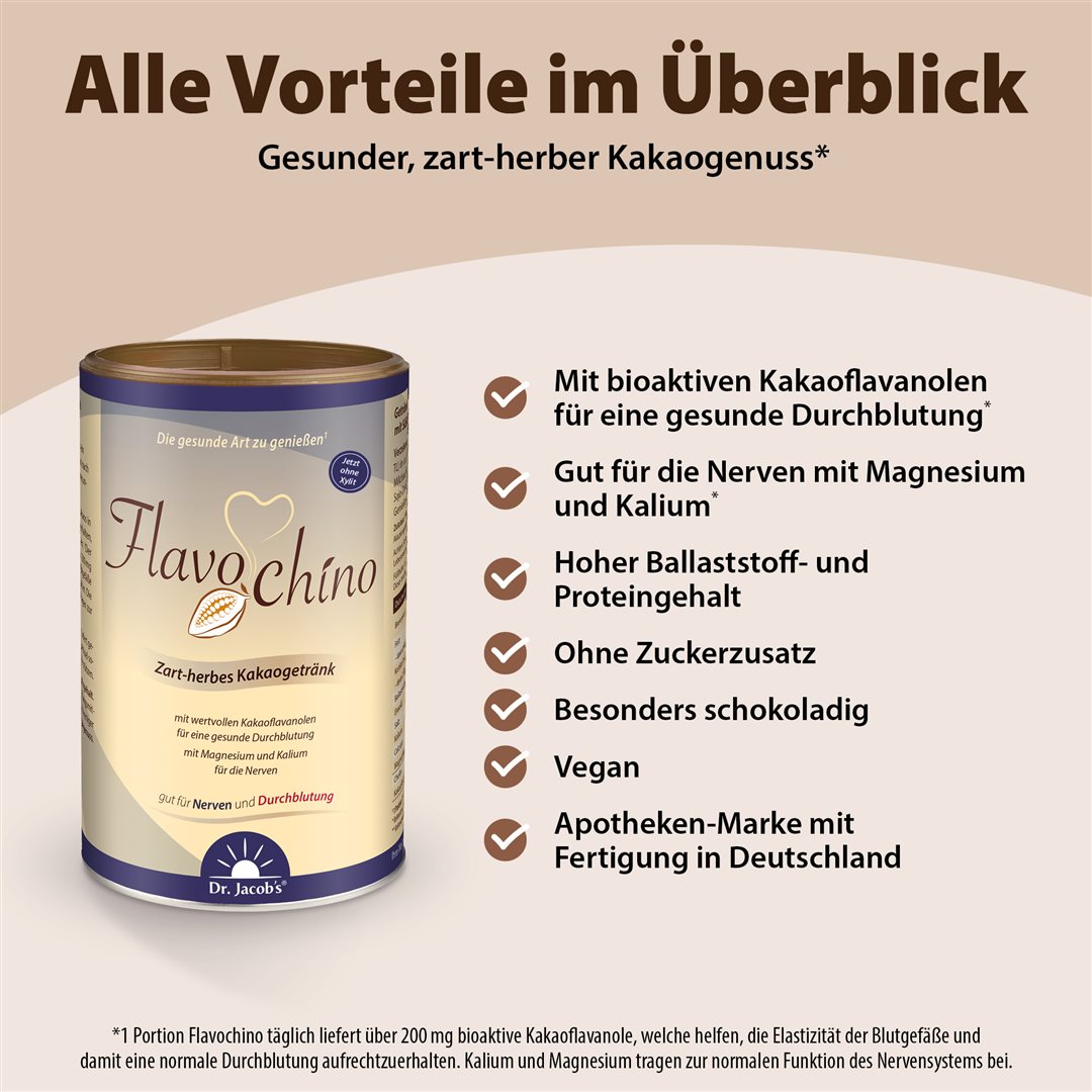 DR. JACOB'S Flavochino Getränkeplv Kakao Ds 450 g