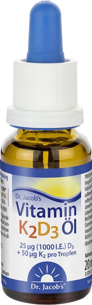 DR. JACOB'S Vitamin K2 D3 Öl 50 mcg MK7 20 ml