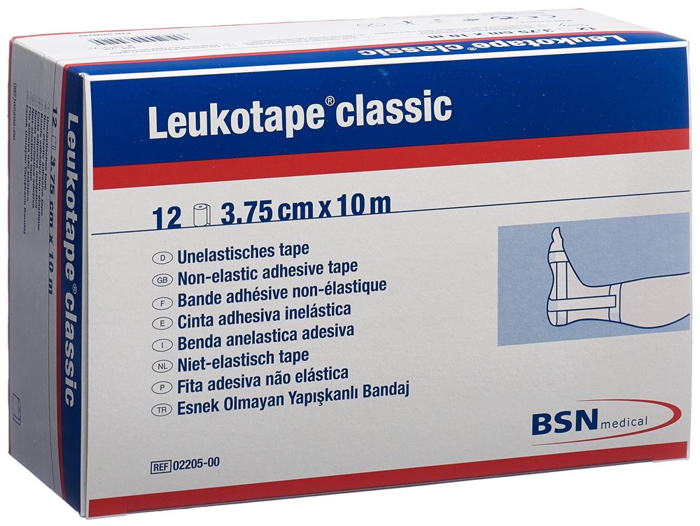 LEUKOTAPE classic economy 10mx3.75cm weiss 12 Stk