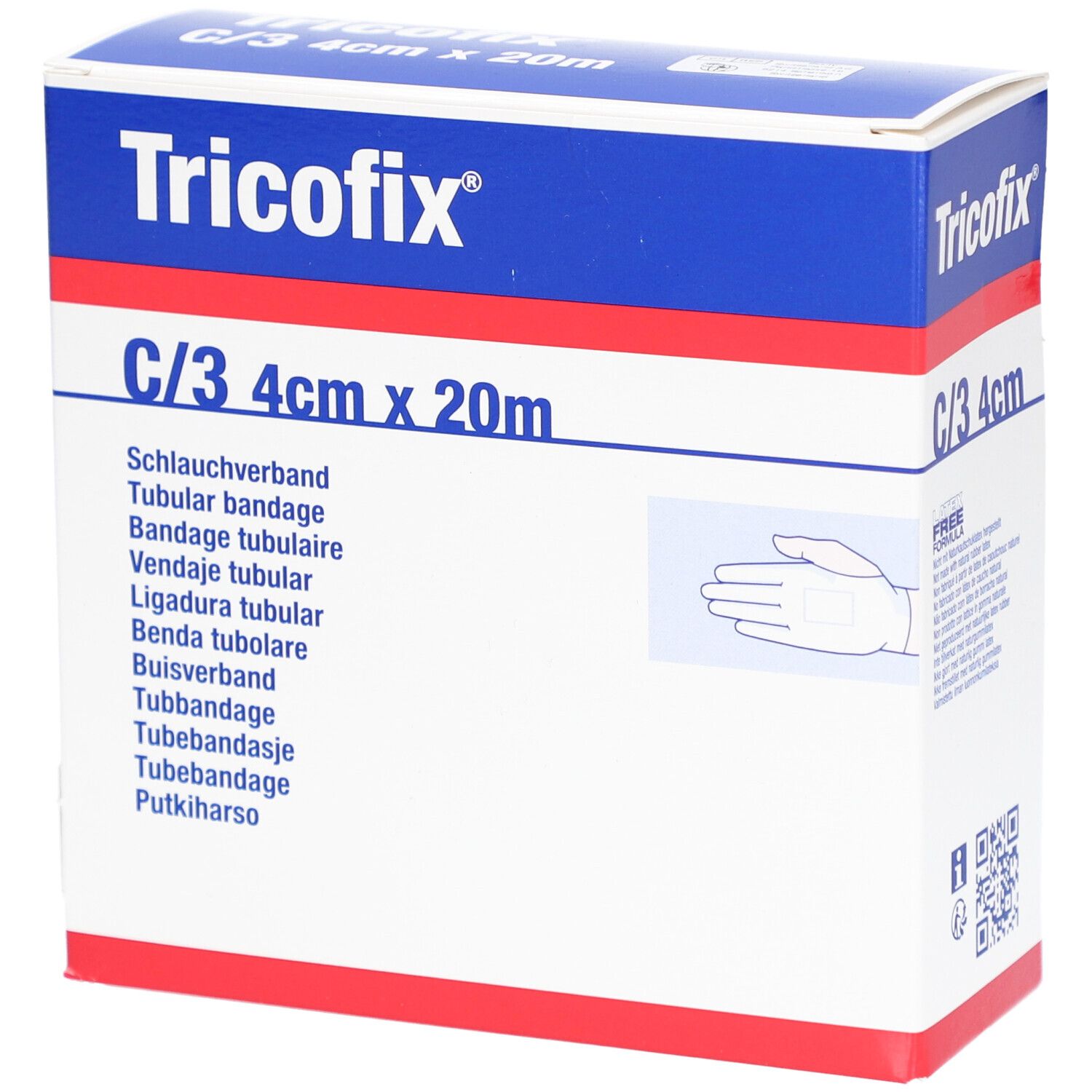 TRICOFIX Schlauchverband GrC 3-4cm/20m