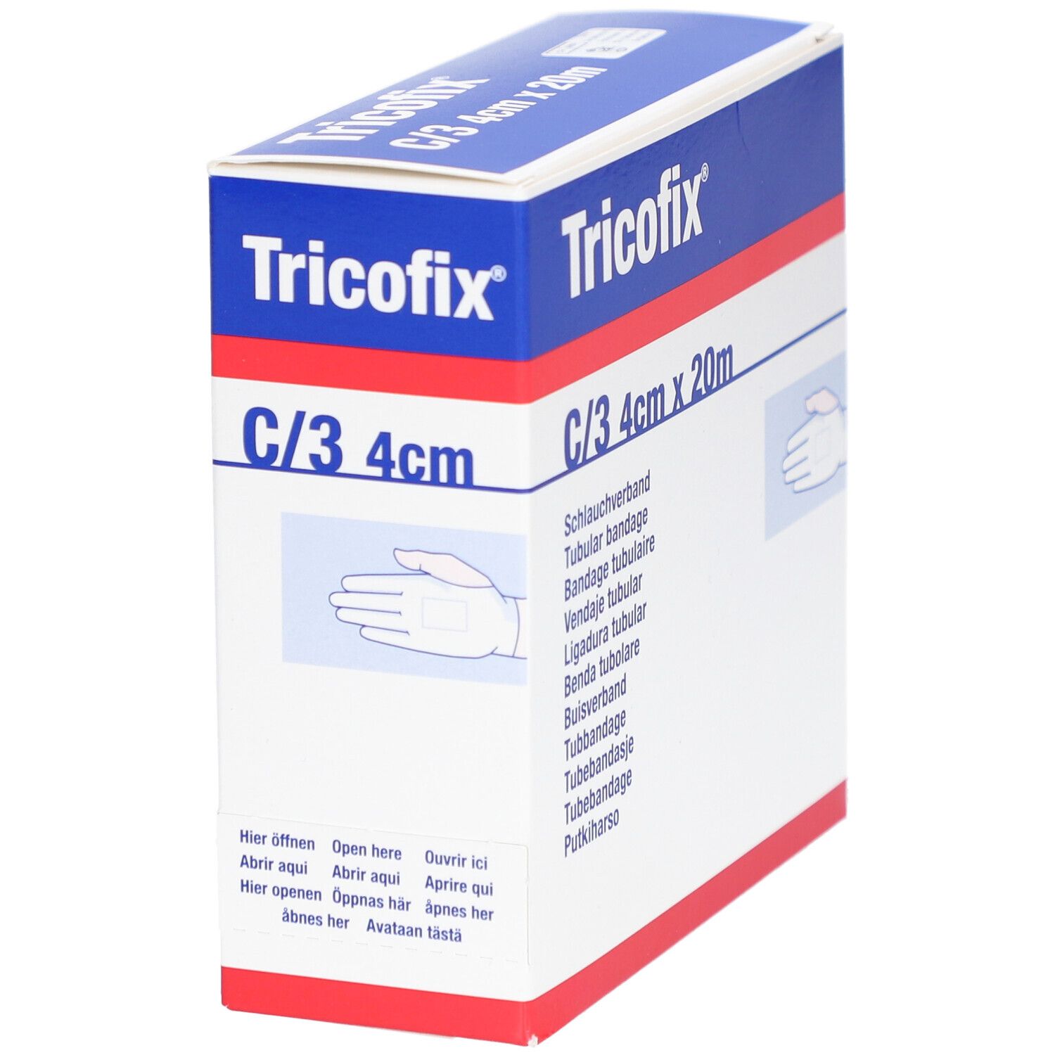 TRICOFIX Schlauchverband GrC 3-4cm/20m