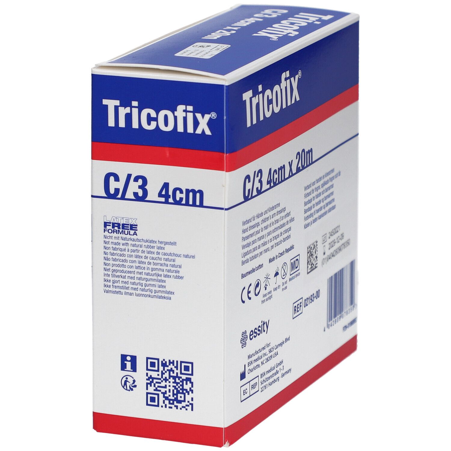TRICOFIX Schlauchverband GrC 3-4cm/20m