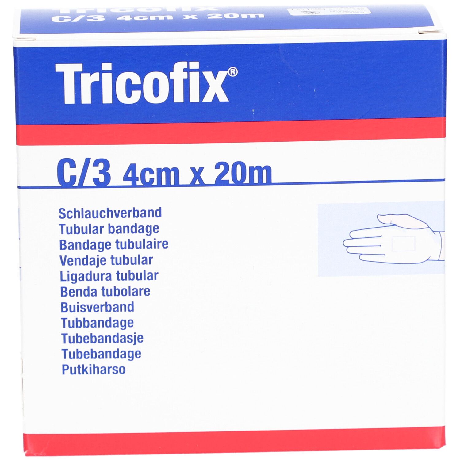 TRICOFIX Schlauchverband GrC 3-4cm/20m