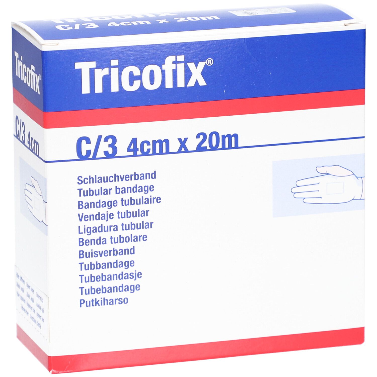 TRICOFIX Schlauchverband GrC 3-4cm/20m