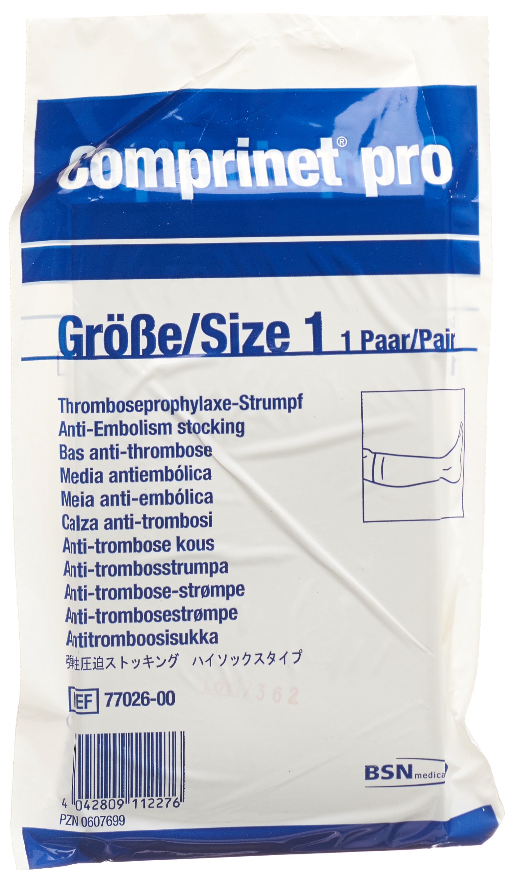 COMPRINET PRO Thrombo A-D Gr1 23-30cm weiss 1 Paar