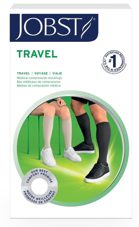 JOBST Travel Socks Knie 15-20mmHg 3 ge sw 1 Paar