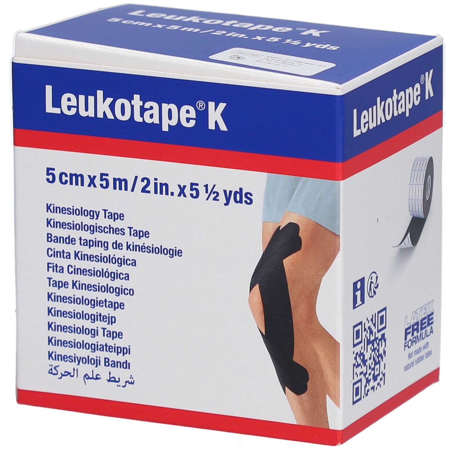 LEUKOTAPE K Kinesiologi Tape 5mx5cm schwarz
