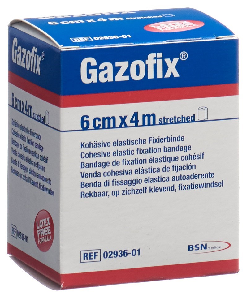 GAZOFIX kohä Fixierbinde 6cmx4m hautf latexfrei