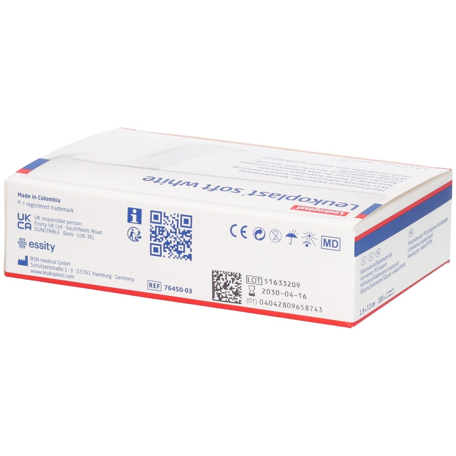 Pflaster Leukoplast Soft (weiss, 1.9x7.2cm)