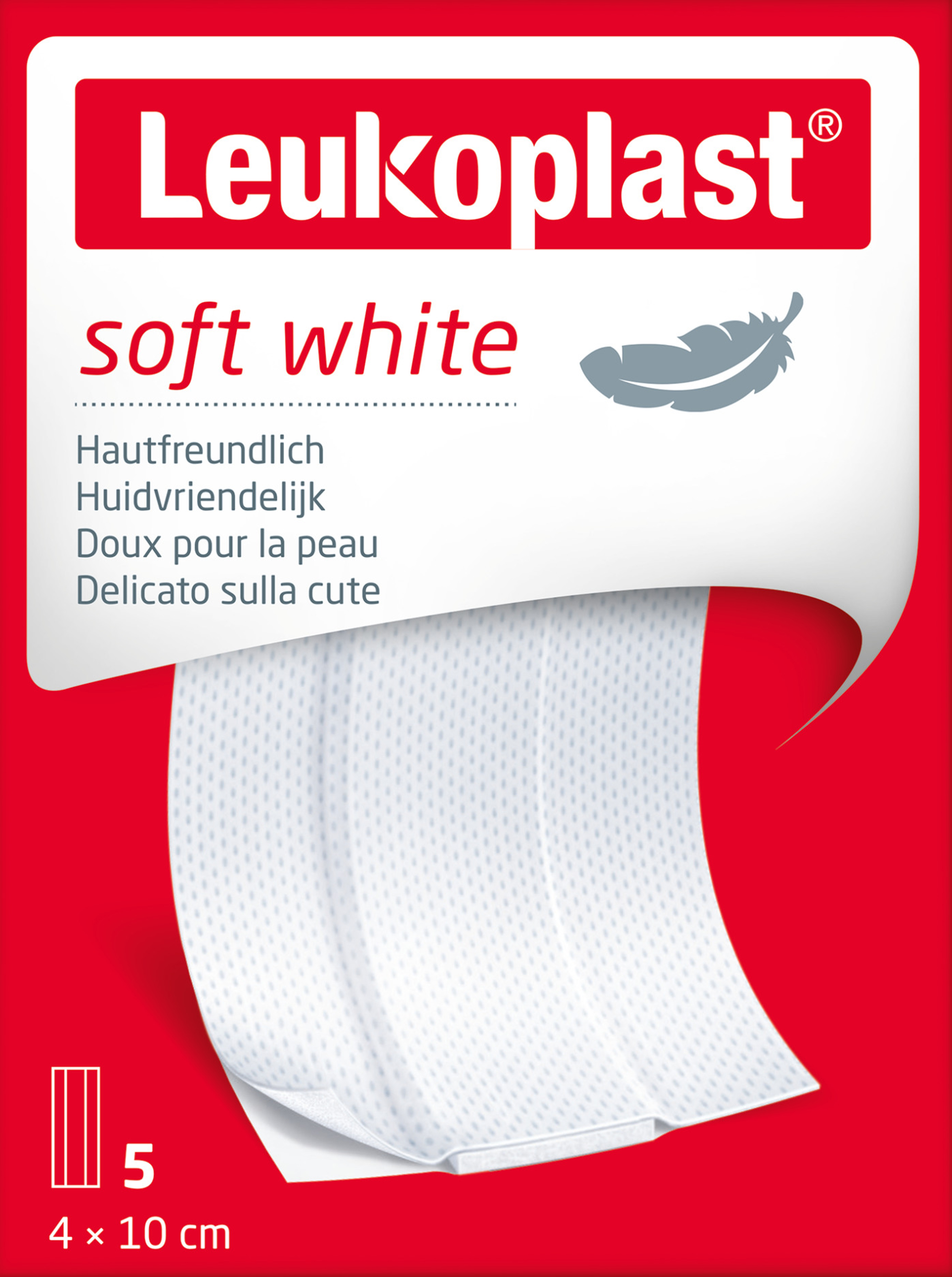 LEUKOPLAST soft white 4x10cm 5 Stk