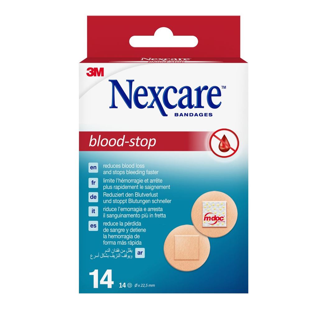 3M NEXCARE Blood-Stop Pflaster rund 14 Stk
