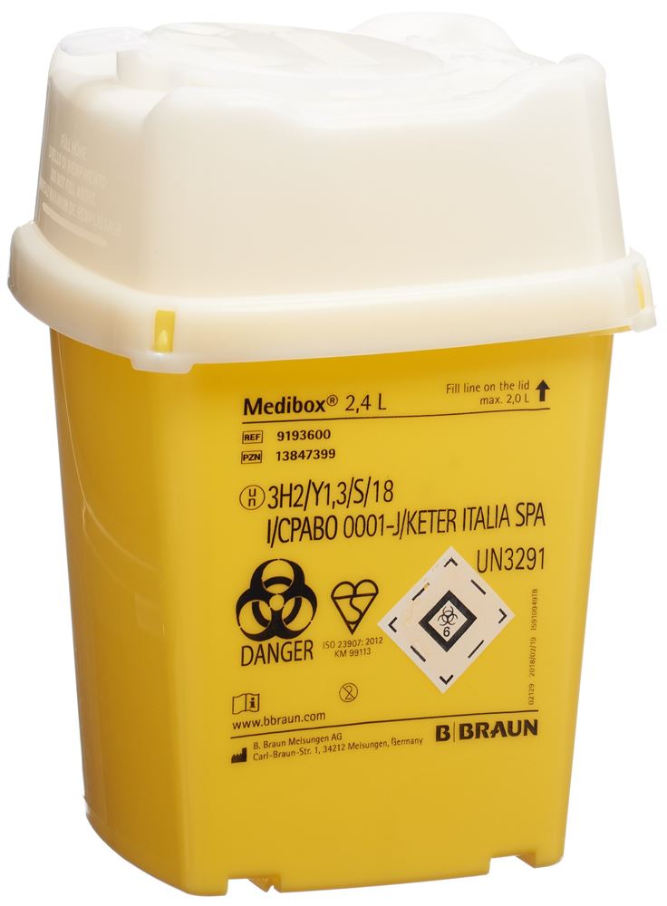 MEDIBOX collecteur aiguilles usagées 2.4l