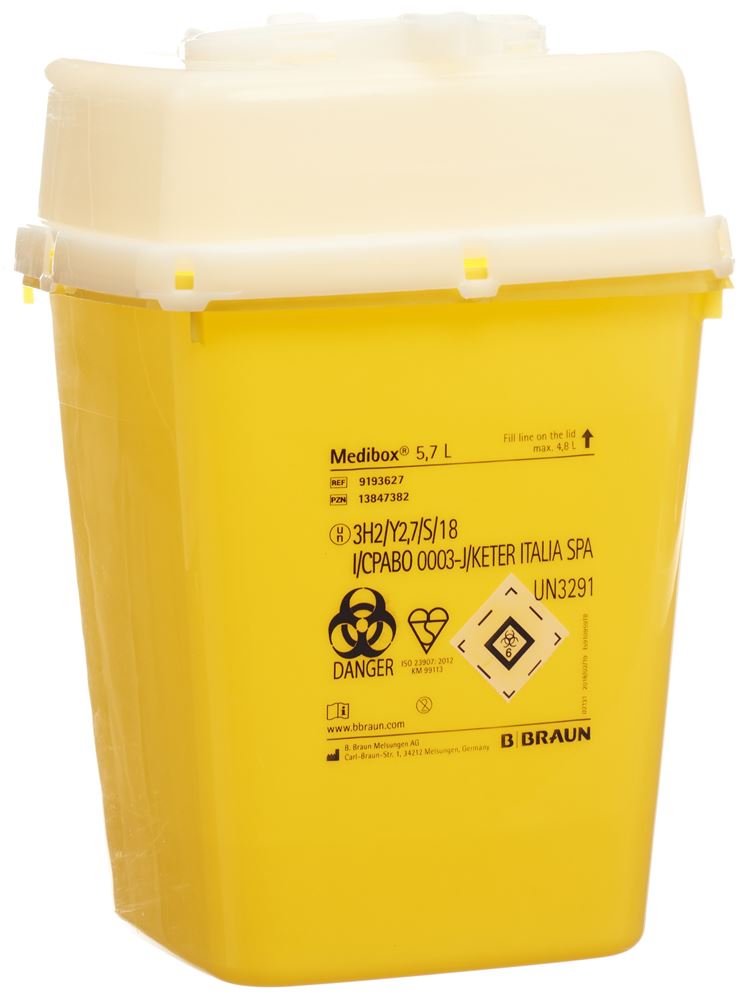MEDIBOX collecteur aiguilles usagées 5.7l