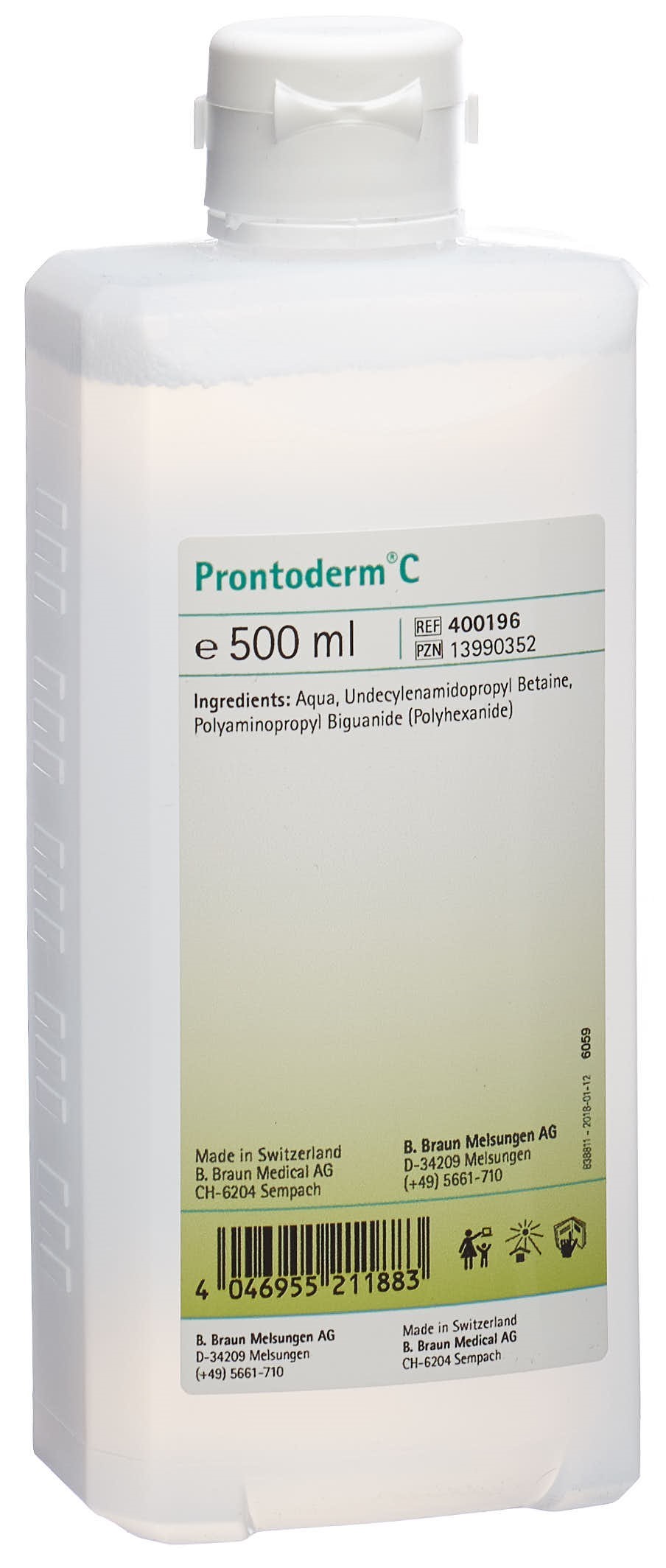PRONTODERM C sol fl oval 500 ml