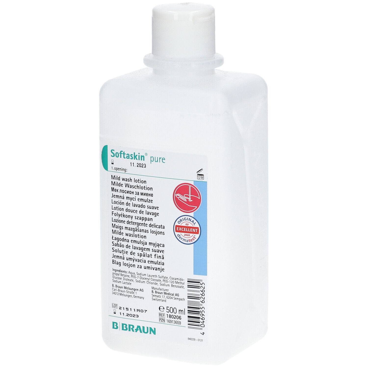 SOFTASKIN PURE FALTFL. "EU" 500ML