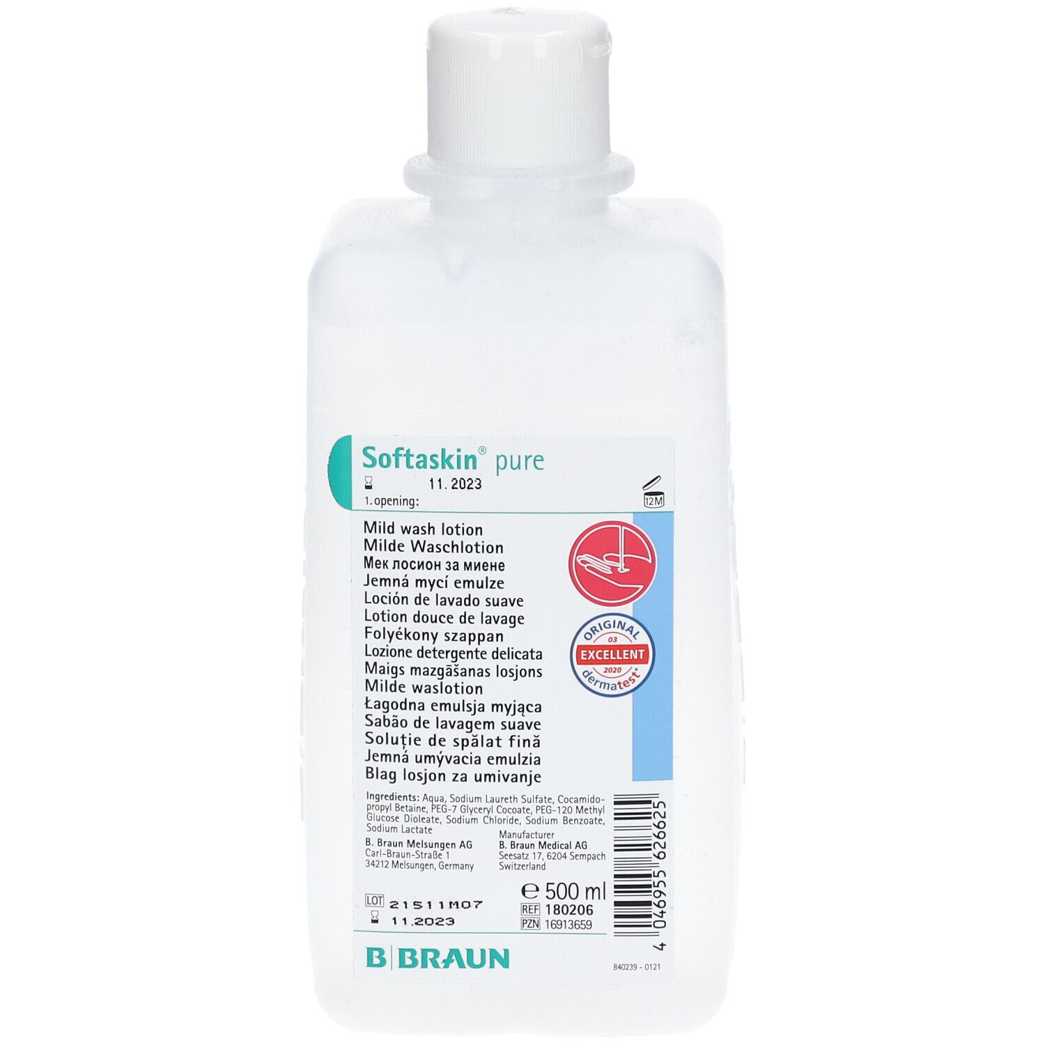 SOFTASKIN PURE FALTFL. "EU" 500ML