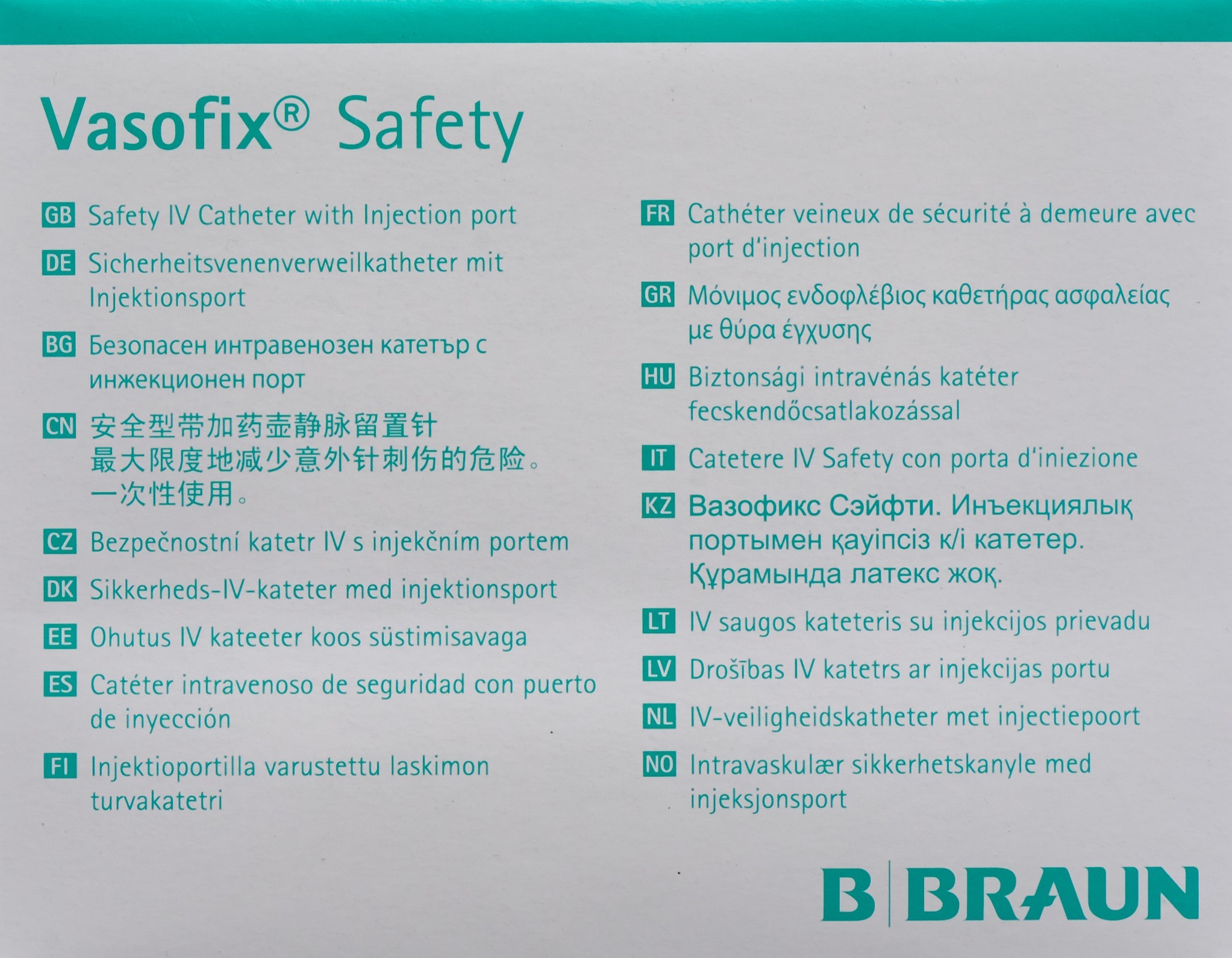 VASOFIX Safety canule iv 24G 0.7x19mm jaune 50 pce