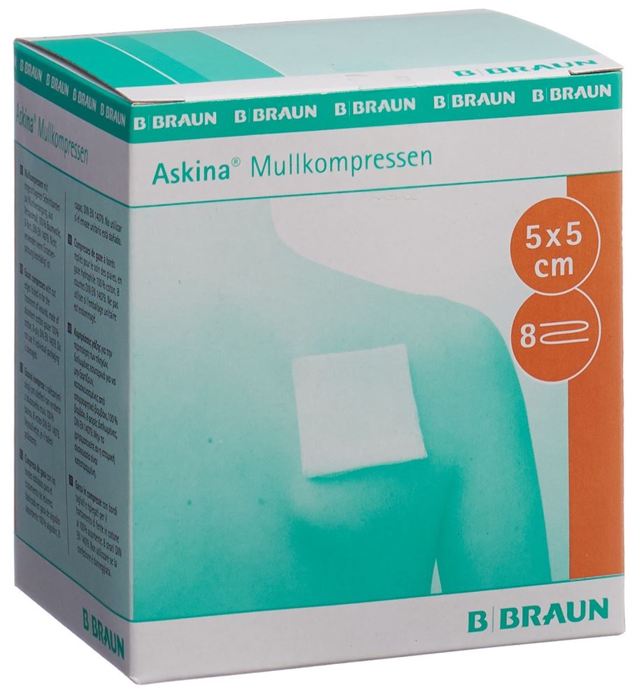 ASKINA Compresse gaze 5cmx5cm stér 25 x 2 pce
