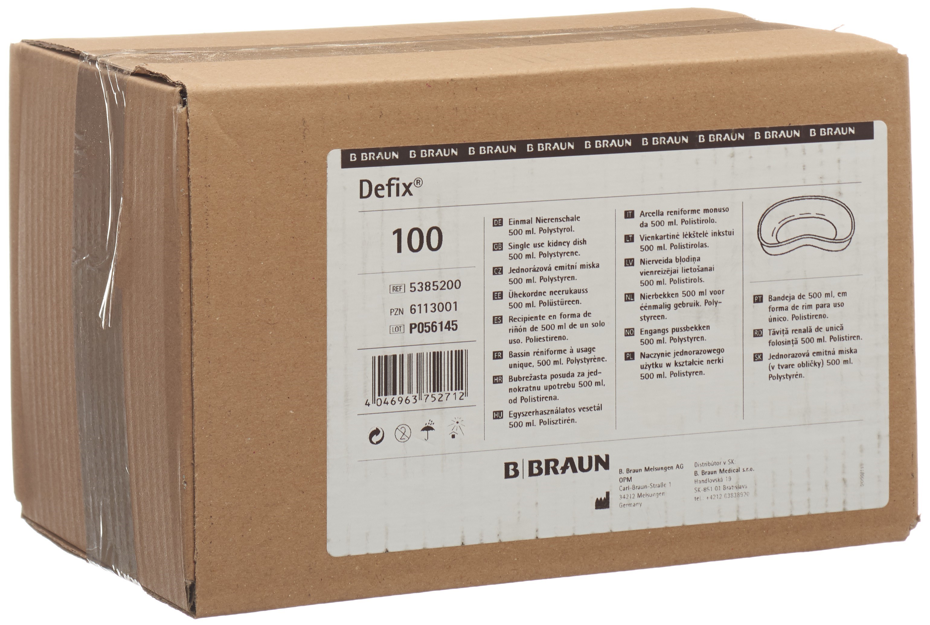 DEFIX bassin réniforme 100 pce