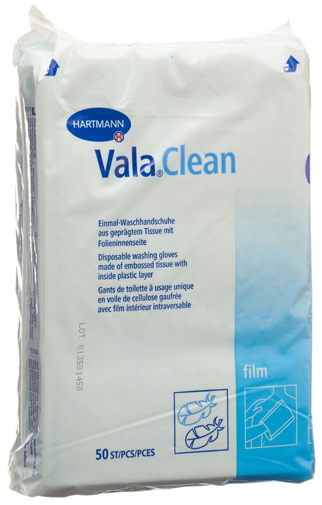 VALACLEAN Film Einmal Waschhandschuh 50 Stk