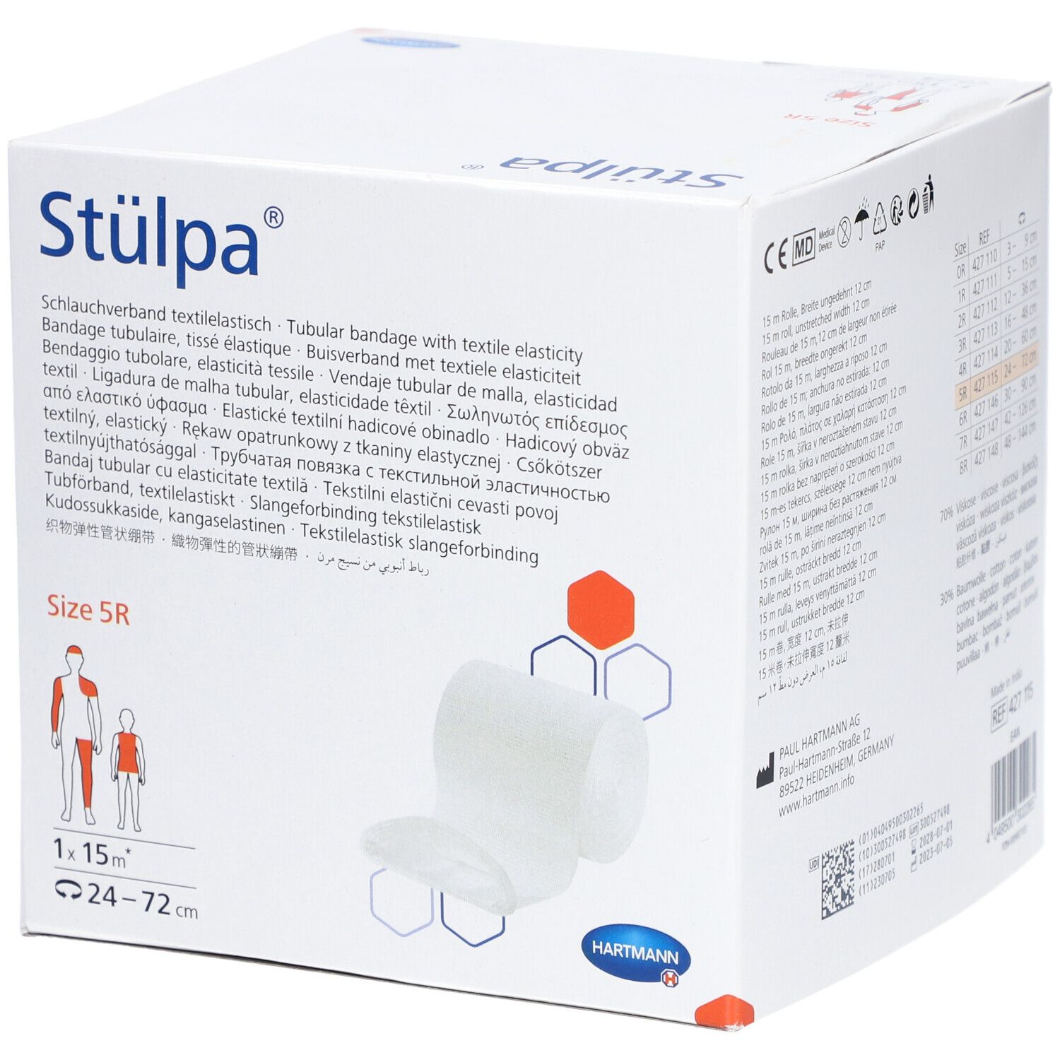 STÜLPA bandage tubulaire 12cmx15m Gr5R rouleau