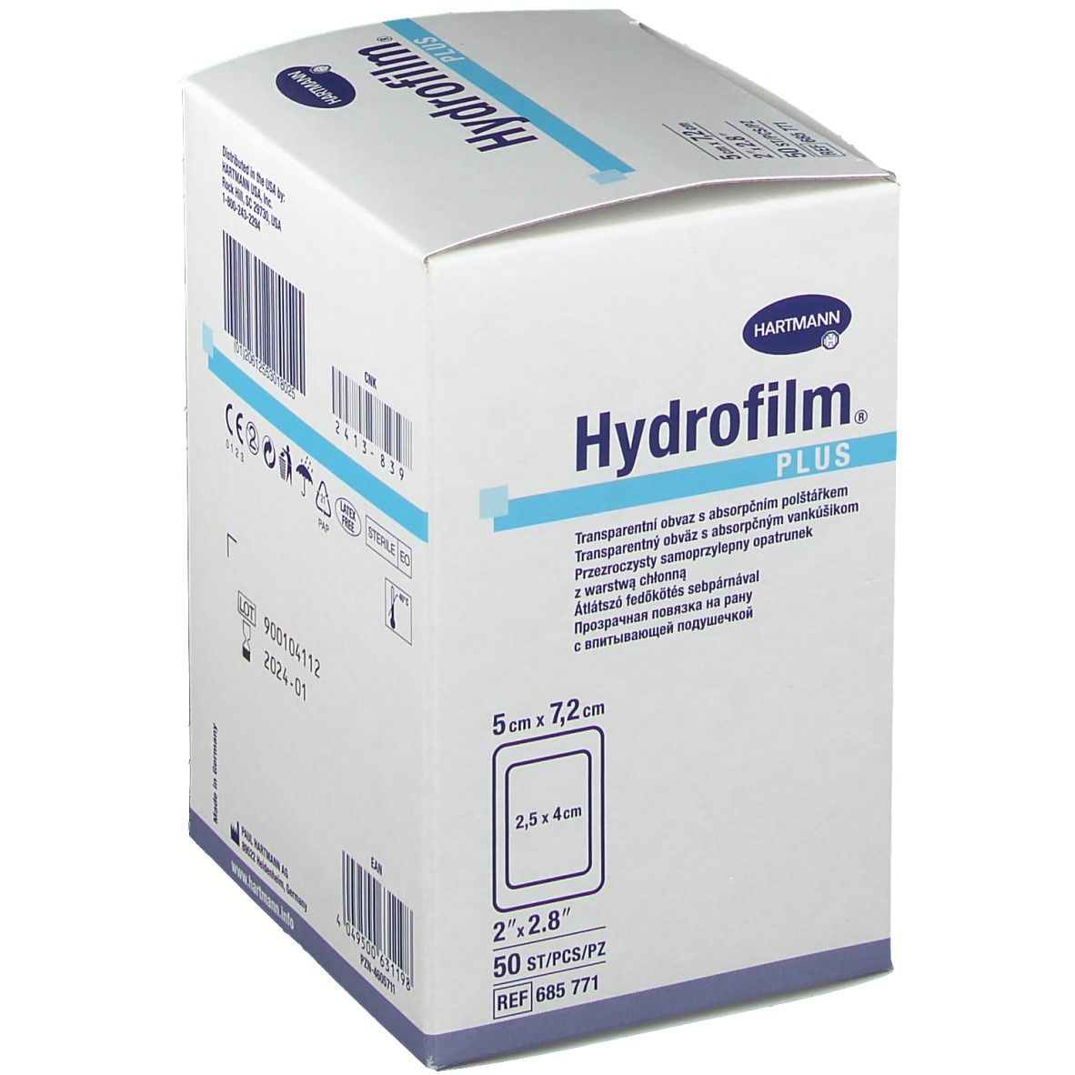 Folienverband Hydrofilm Plus steril (5x7.2cm)
