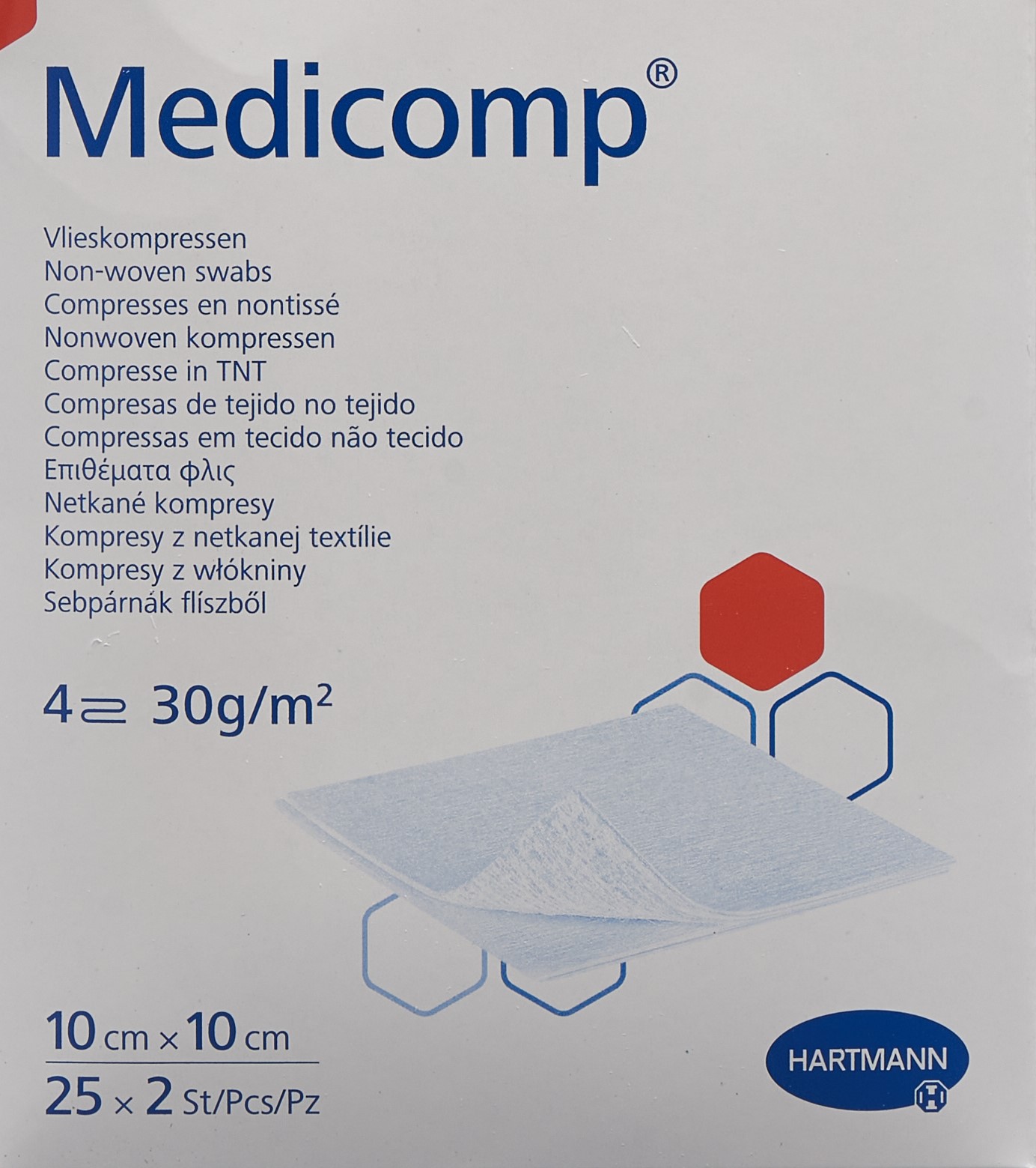 MEDICOMP Bl 4 fach S30 10x10cm steril 25 x 2 Stk