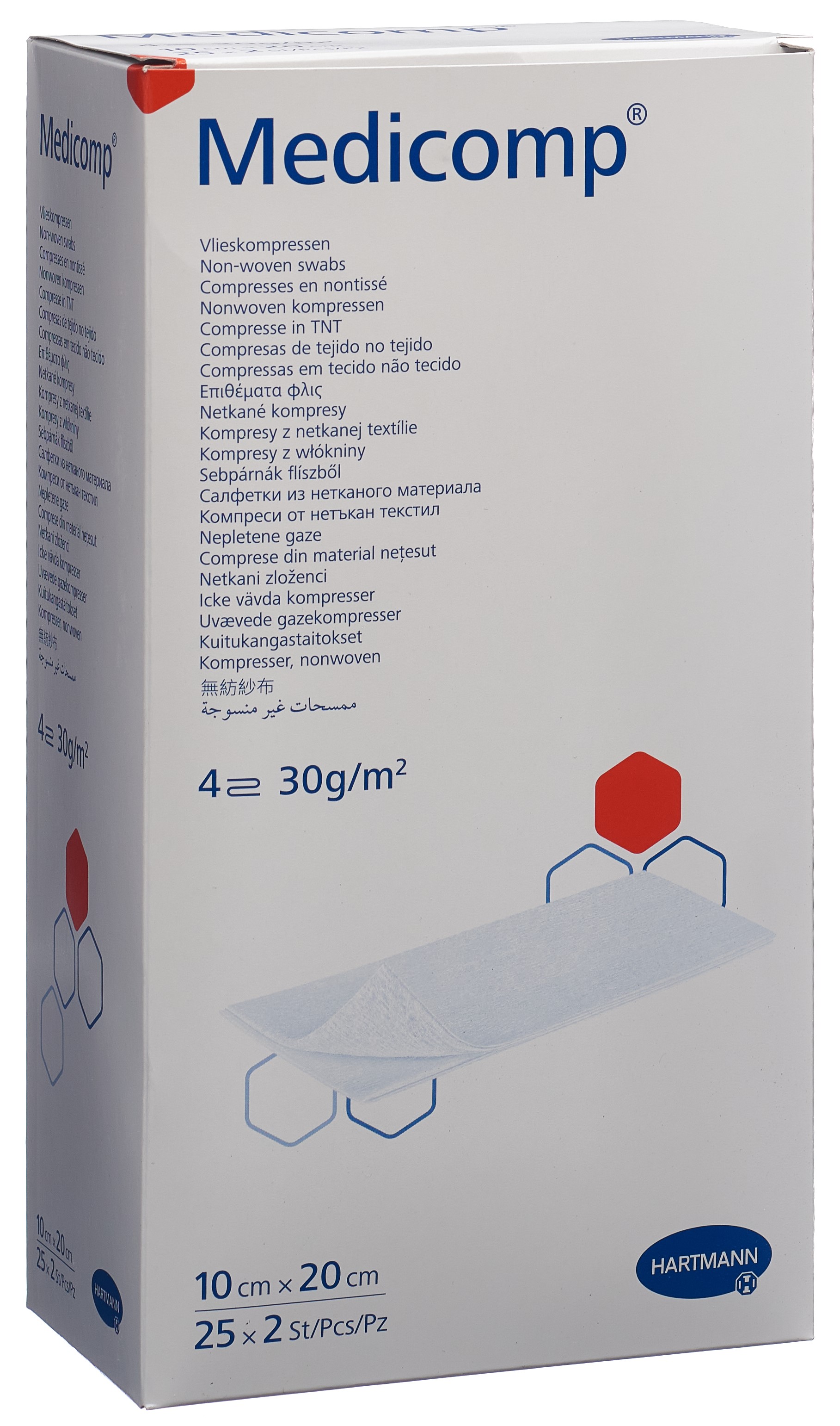 MEDICOMP 4 fach S30 10x20cm steril 25 x 2 Stk