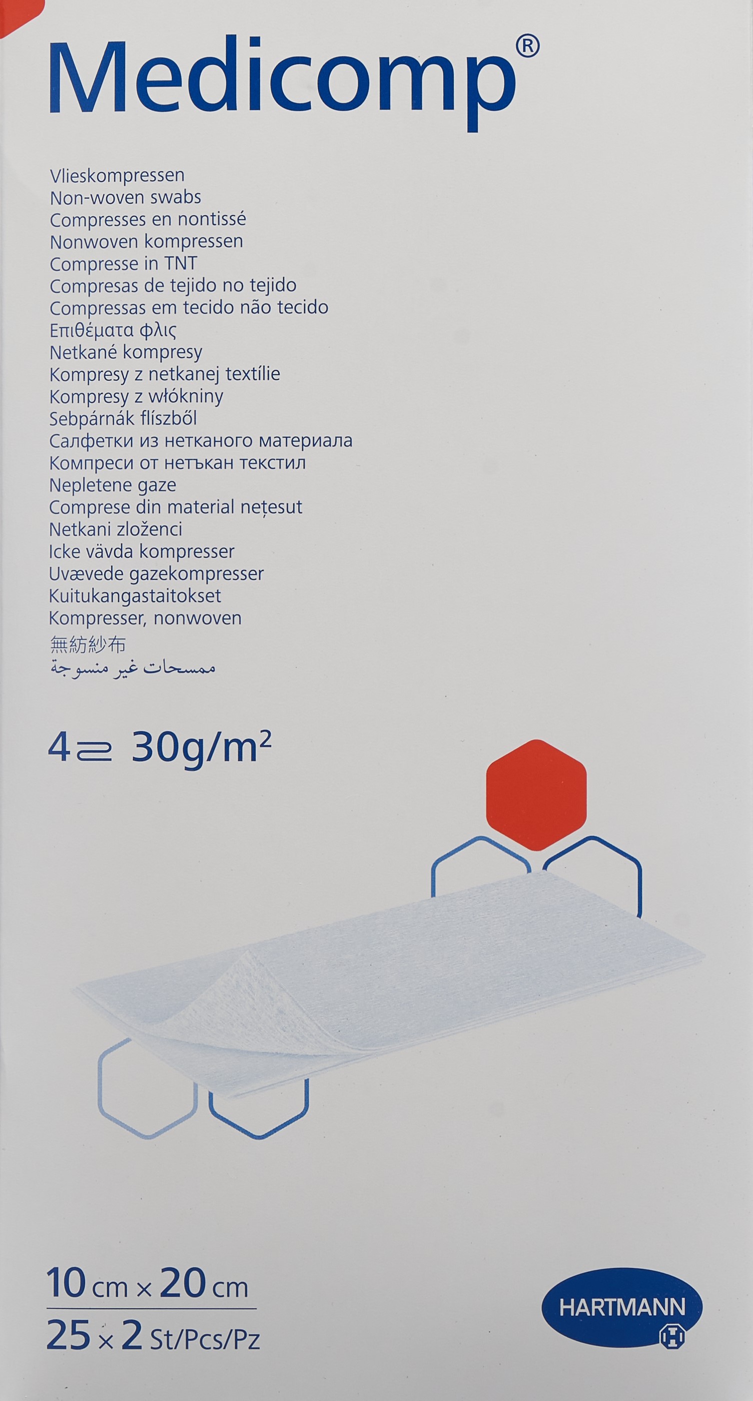 MEDICOMP 4 fach S30 10x20cm steril 25 x 2 Stk