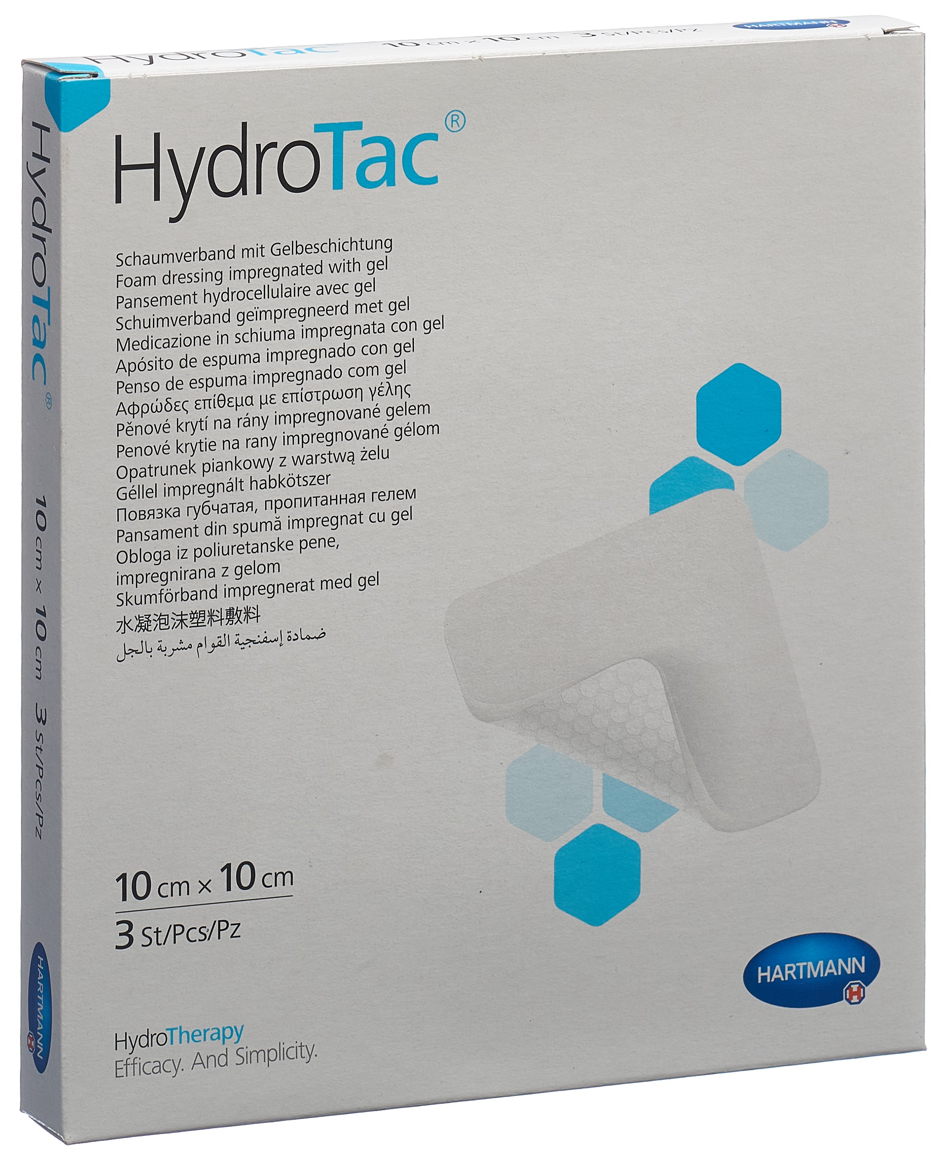 HYDROTAC Wundverband 10x10cm steril 3 Stk