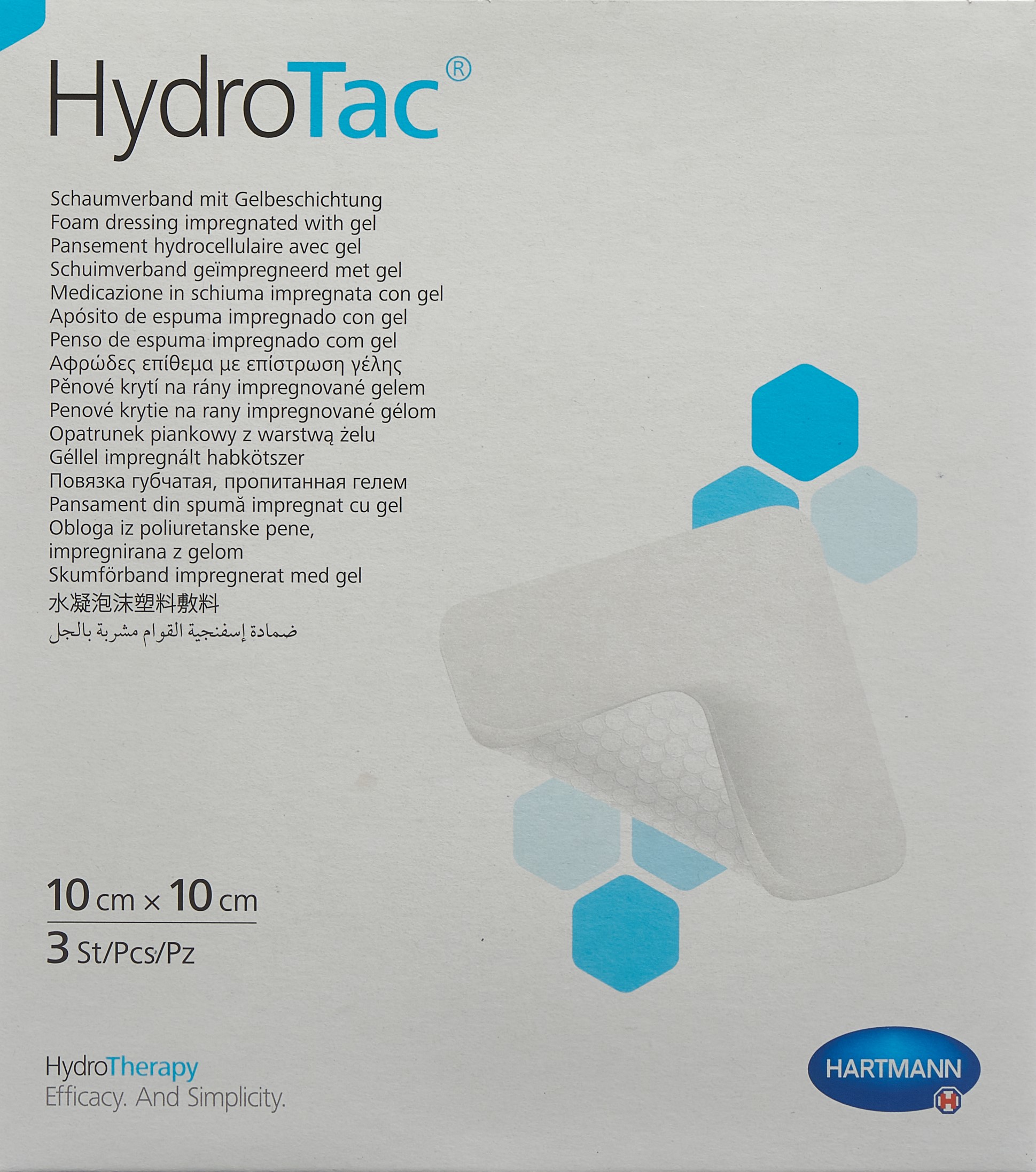 HYDROTAC Wundverband 10x10cm steril 3 Stk