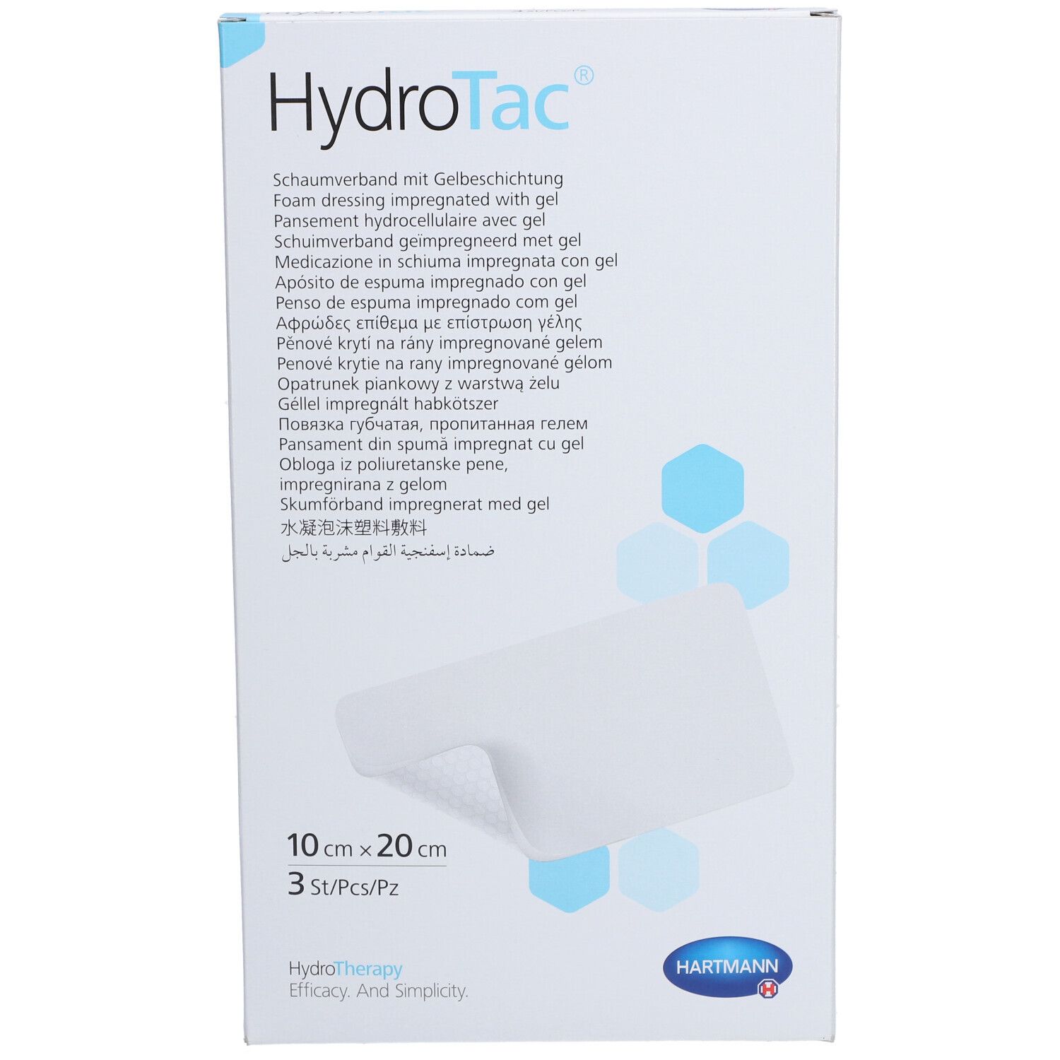 HYDROTAC Wundverband 10x20cm steril 3 Stk