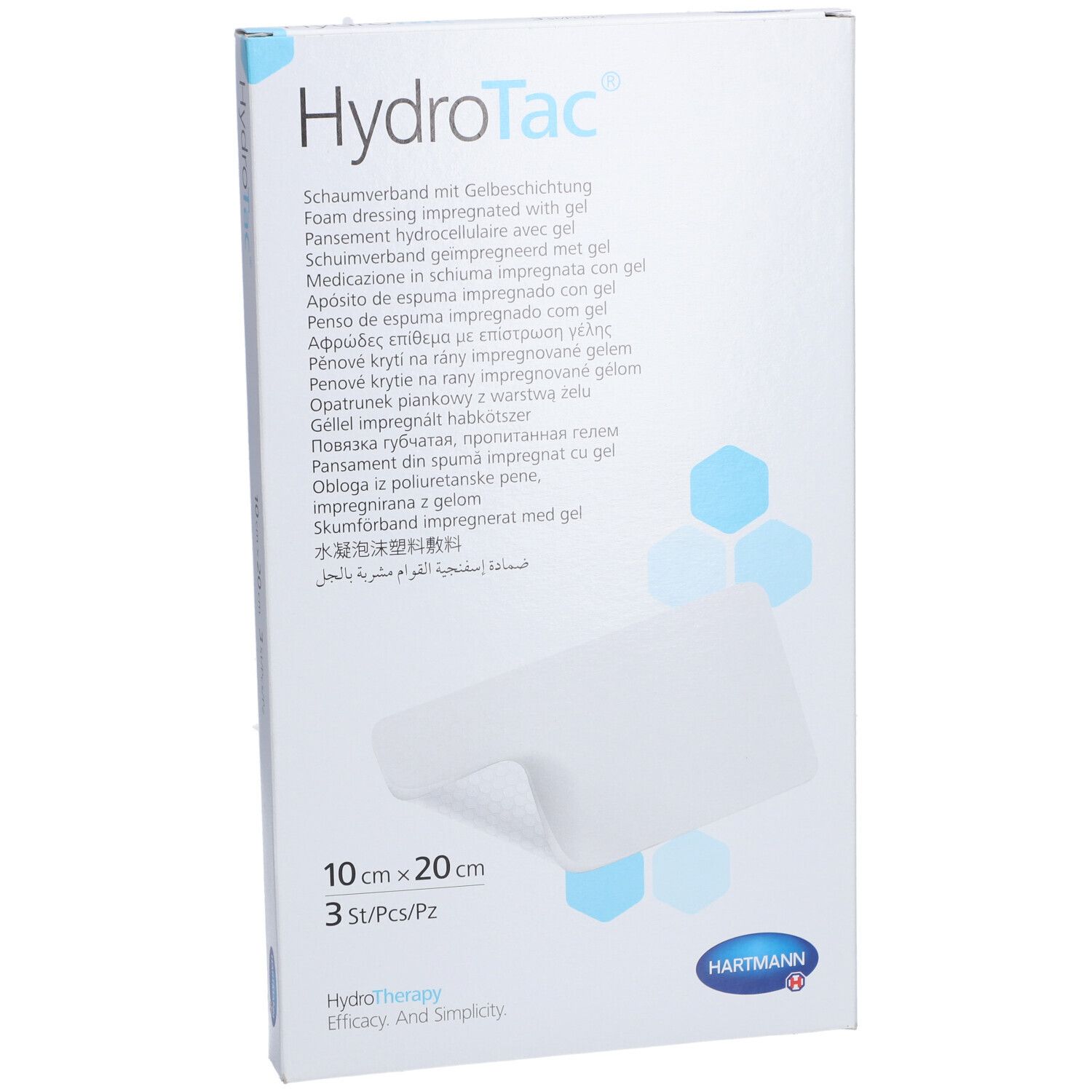 HYDROTAC Wundverband 10x20cm steril 3 Stk