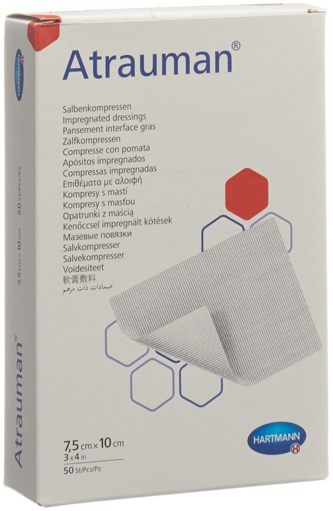 ATRAUMAN Salbenkompressen 7.5x10cm steril 50 Stk