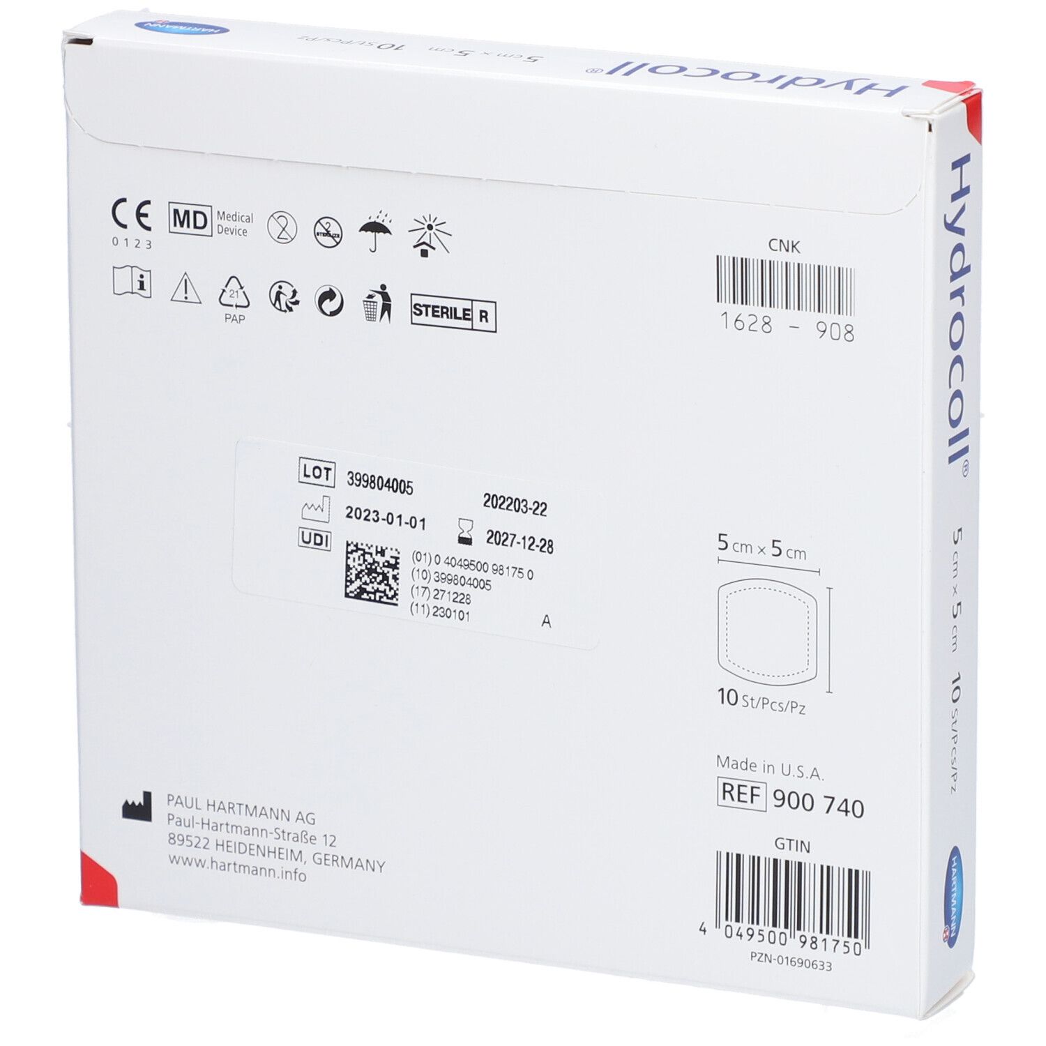 Hydrokolloid-Verband Hydrocoll (5x5cm)
