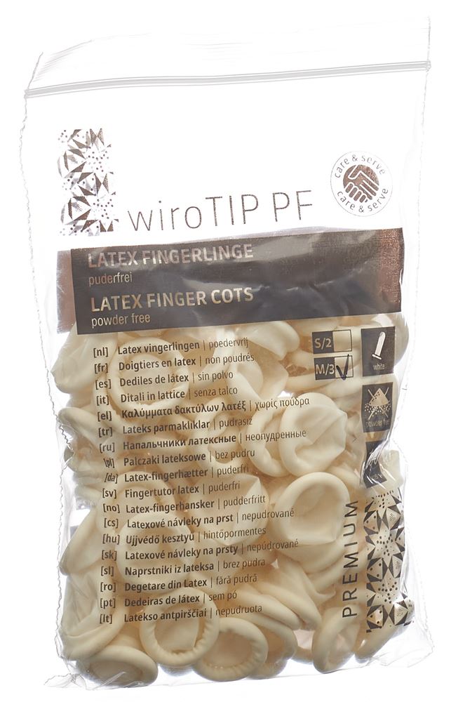 GRIBI Fingerlinge Latex M puderfr unst 100 Stk