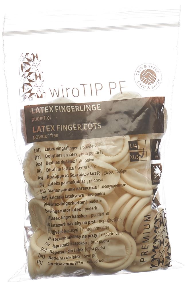 GRIBI Fingerlinge Latex XL puderf unst Btl 100 Stk