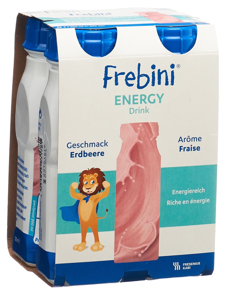 FREBINI Energy DRINK Erdbeere 4 Fl 200 ml