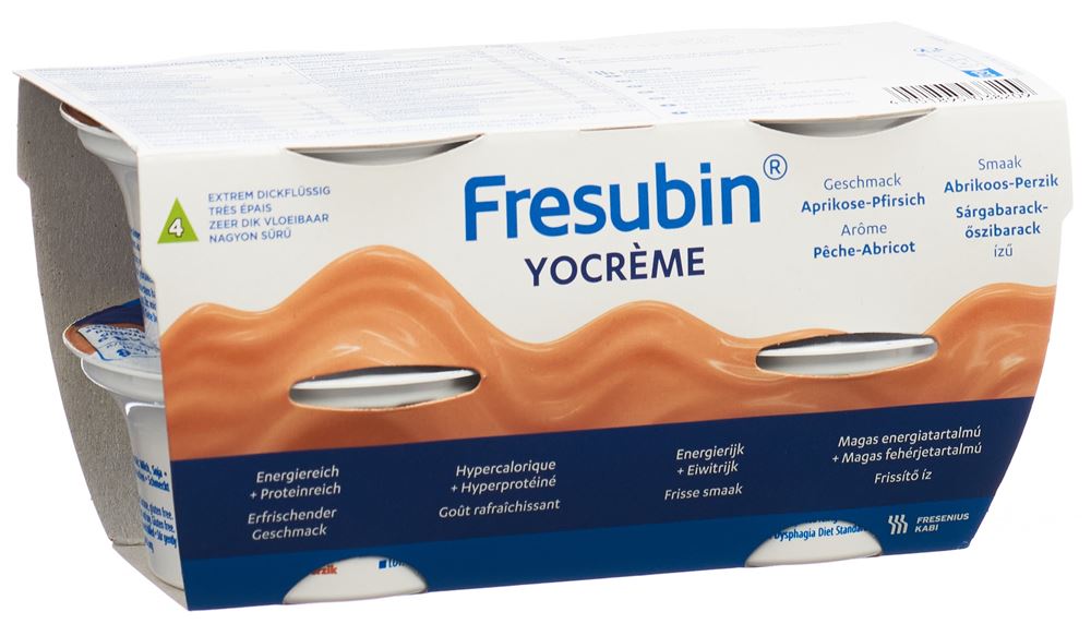 FRESUBIN YOcrème Aprikose-Pfirsich 4 x 125 g