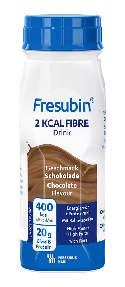FRESUBIN 2 kcal Fibre DRINK Schoko 4 Fl 200 ml