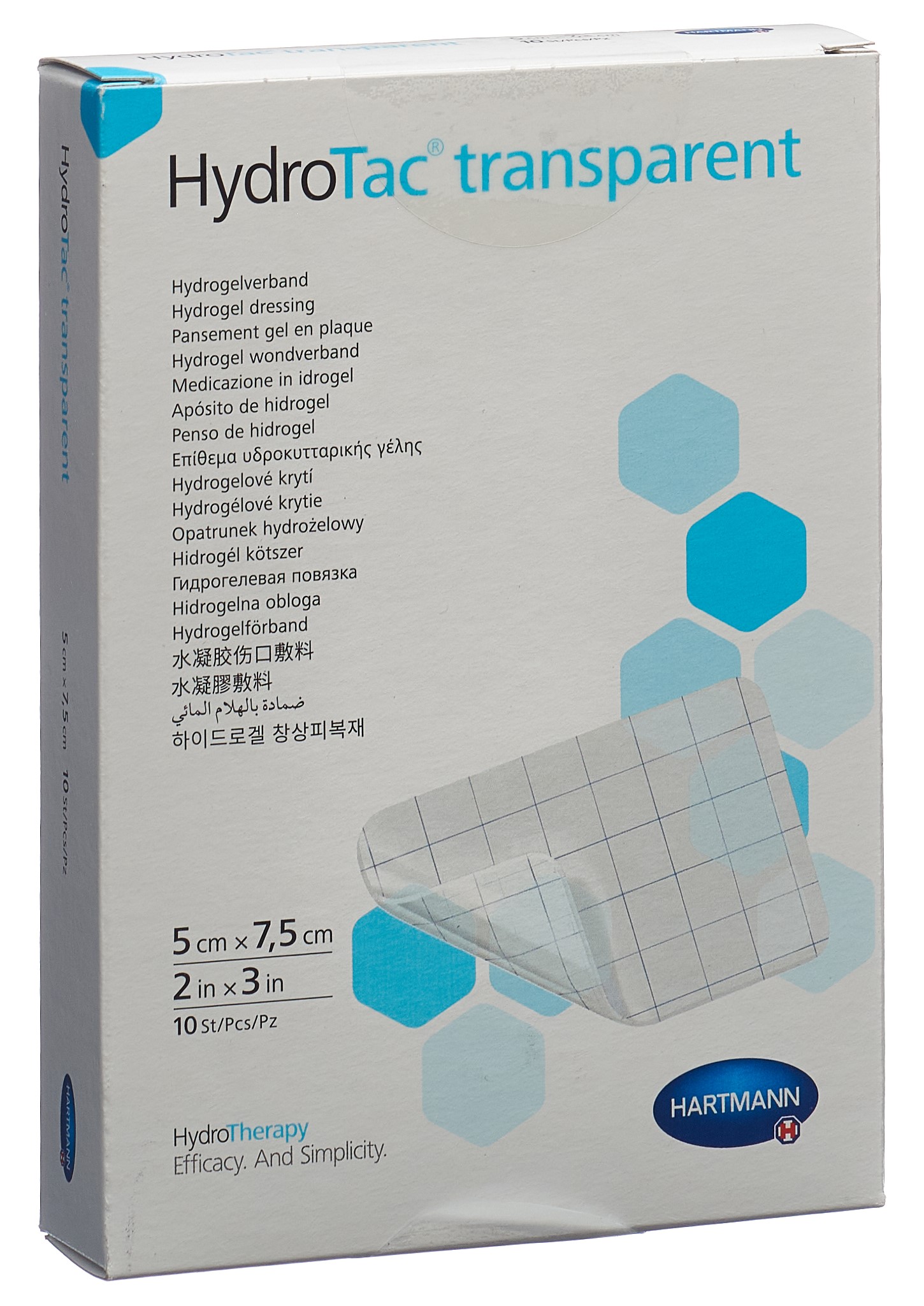 HYDROTAC transparent 5x7.5cm stérile 10 pce