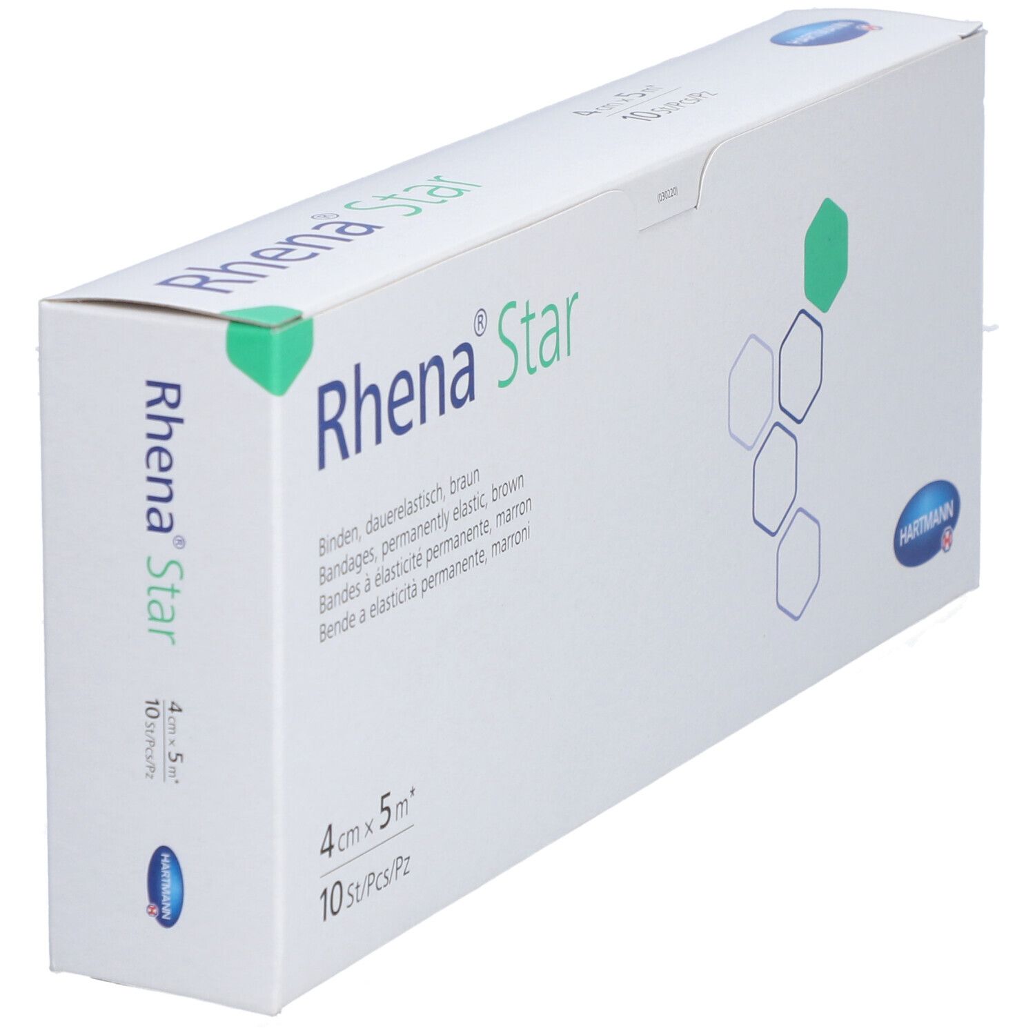 RHENA Star Elast Binde 4cmx5m hautf offen 10 Stk