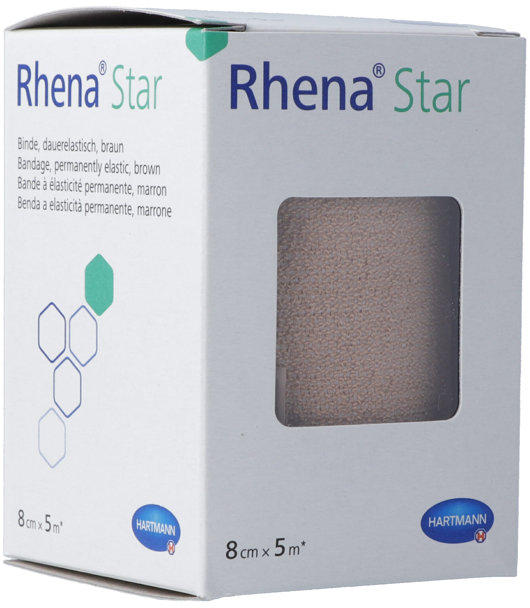 RHENA Star Elastische Binde 8cmx5m hautfarbig