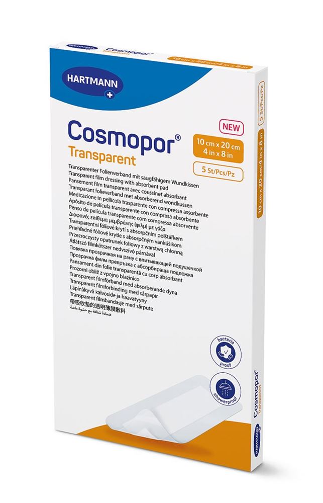 COSMOPOR transparent 10x20cm steril 5 Stk