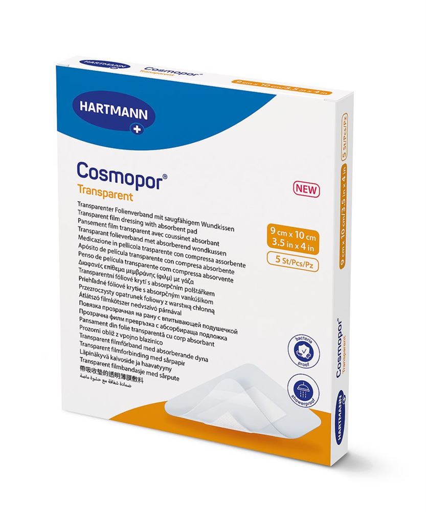 COSMOPOR transparent 9x10cm steril 5 Stk
