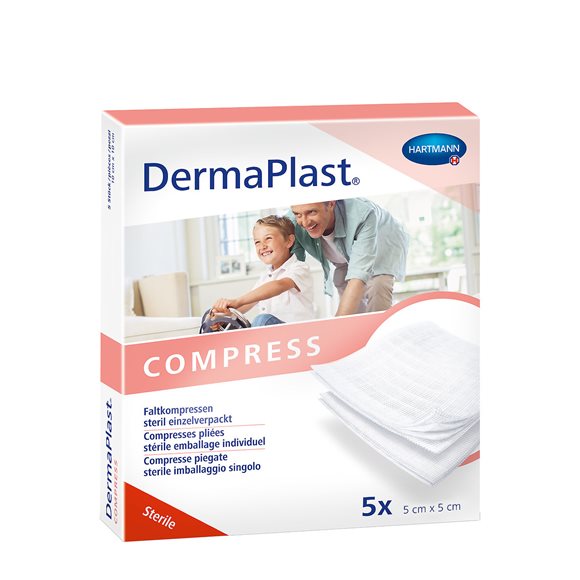 DERMAPLAST Kompressen 5x5cm 8-fach 5 x 2 Stk
