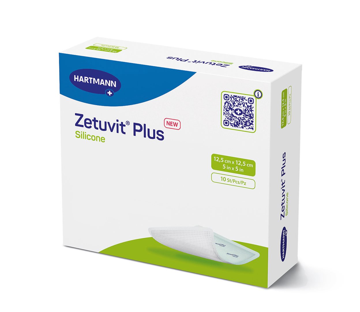 ZETUVIT Plus Silicone 12.5x12.5cm 10 Stk