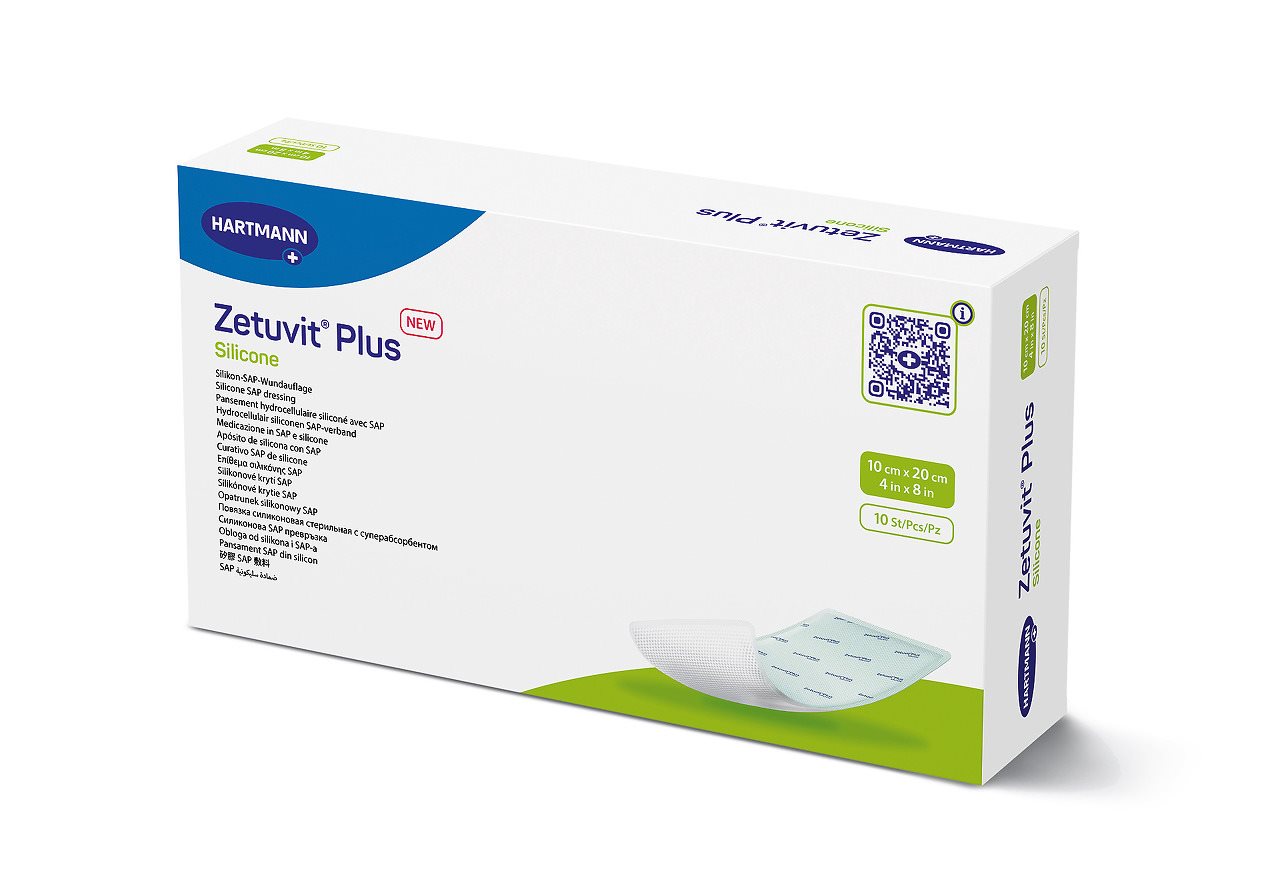 ZETUVIT Plus Silicone 10x20cm 10 Stk