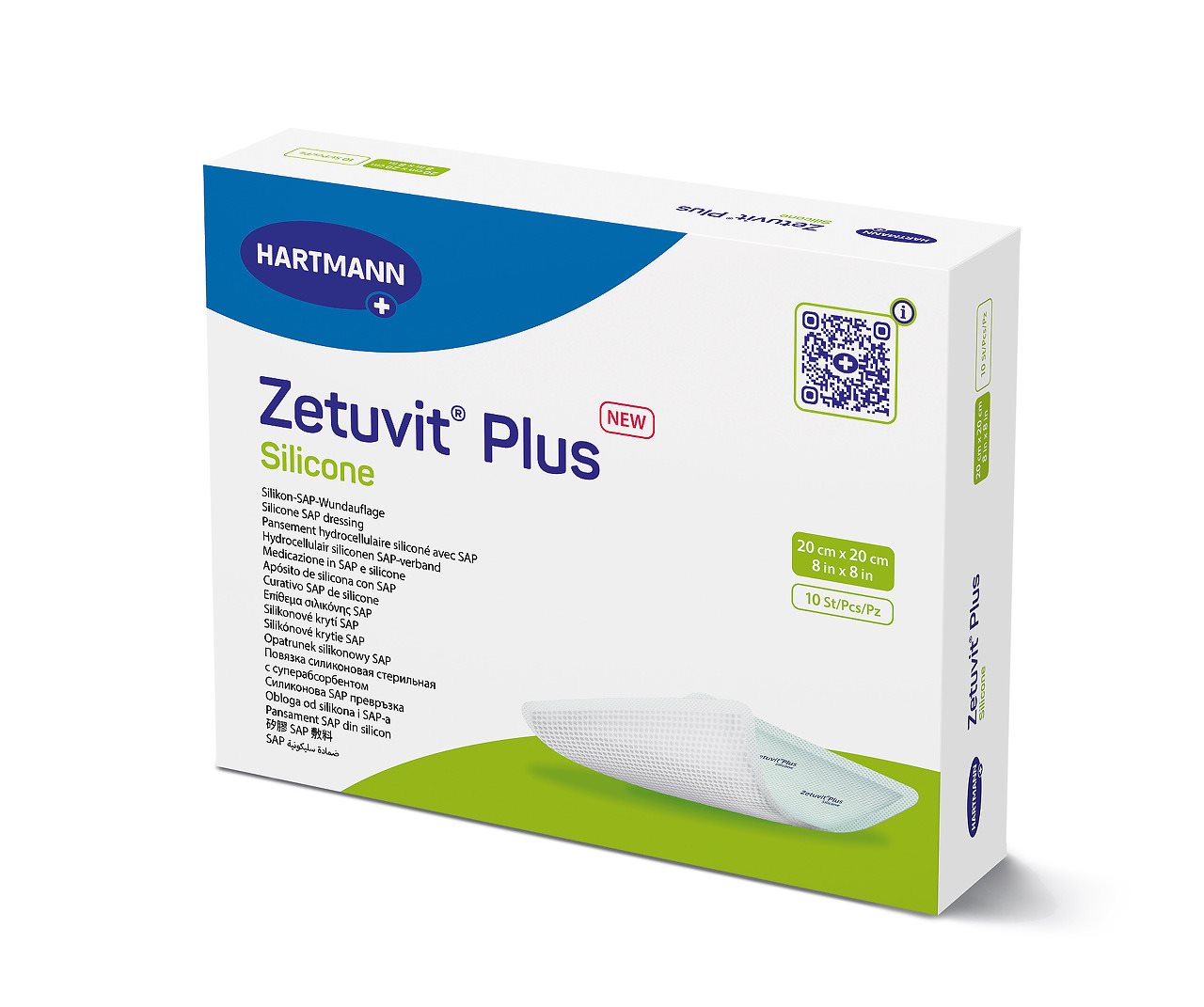 ZETUVIT Plus Silicone 20x20cm 10 Stk
