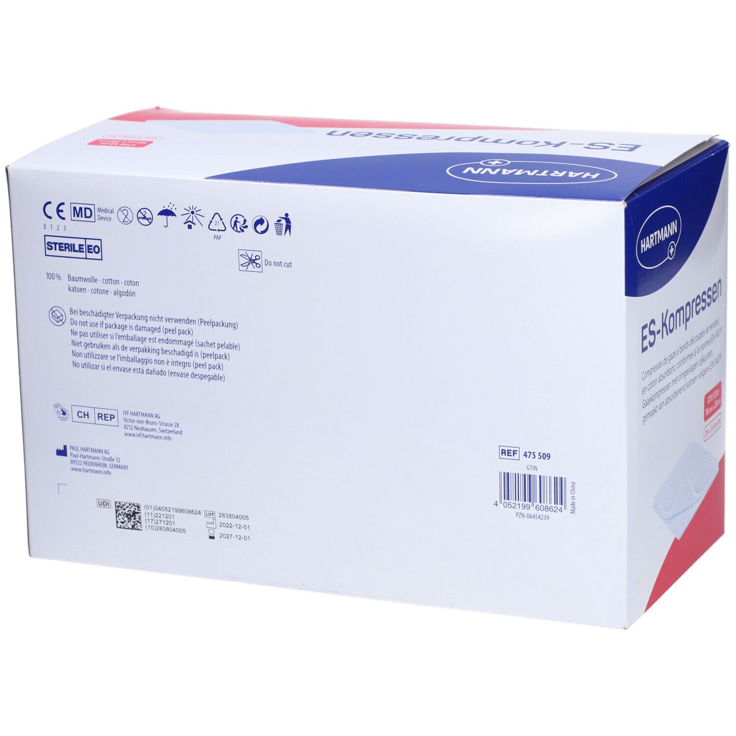 HARTMANN ES-Kompresse 10x20cm 12f st 100 Stk